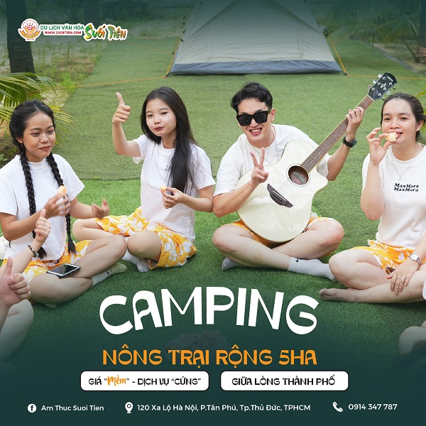 Gói Camping Trải Nghiệm – Tour vui chơi đặc sắc chỉ có tại Suối Tiên