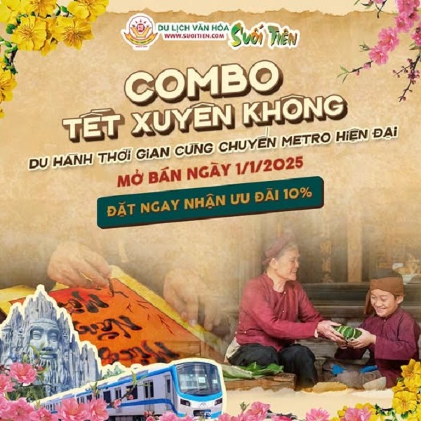 Combo Tết Xuyên Không - Du Hành Thời Gian Cùng Chuyến Metro Hiện Đại